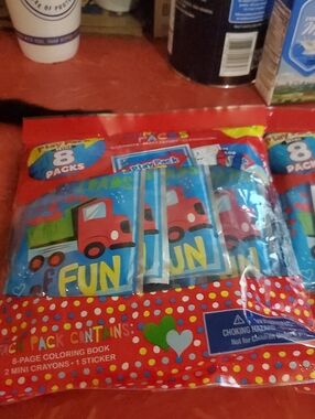 Kids Activity Play Pack with Truck Design - Blue & Red